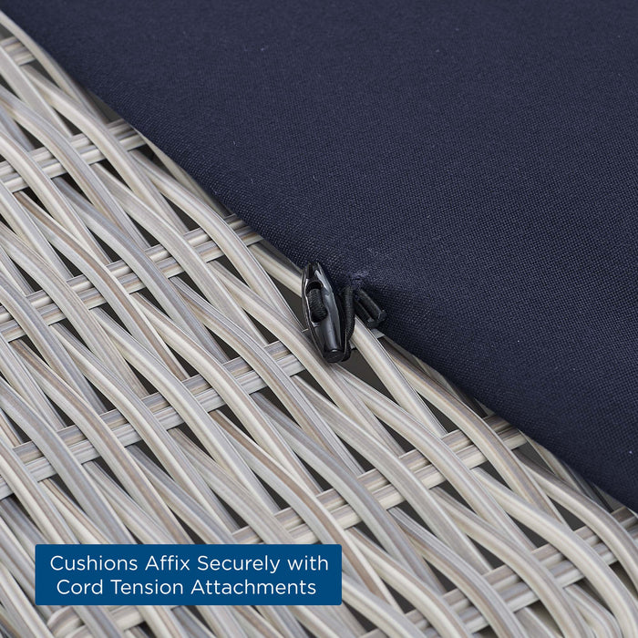 Conway Sunbrella® Outdoor Patio Wicker Rattan Armless Chair - view 9