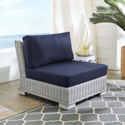 Conway Sunbrella® Outdoor Patio Wicker Rattan Armless Chair - Modway \outdoor\sofas & sectionals