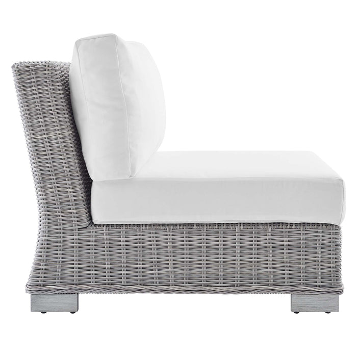 Conway Sunbrella® Outdoor Patio Wicker Rattan Armless Chair - view 14