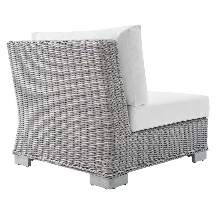 Conway Sunbrella® Outdoor Patio Wicker Rattan Armless Chair - view 15