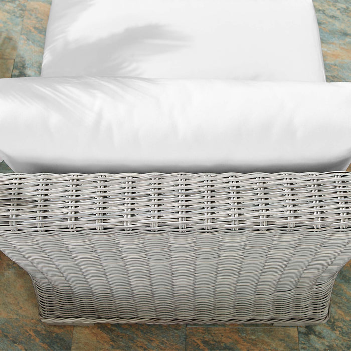 Conway Sunbrella® Outdoor Patio Wicker Rattan Armless Chair - view 18
