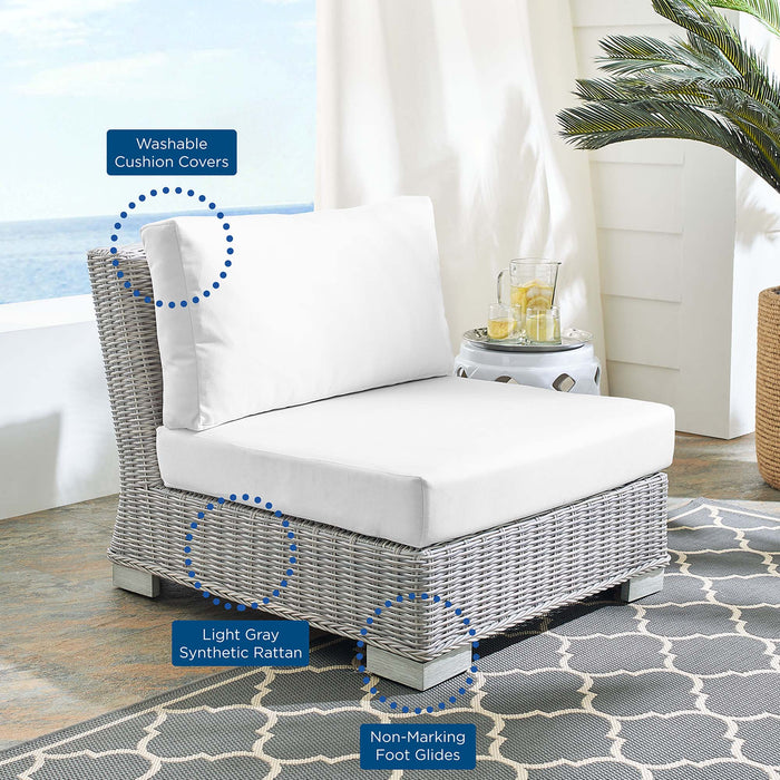 Conway Sunbrella® Outdoor Patio Wicker Rattan Armless Chair - view 20