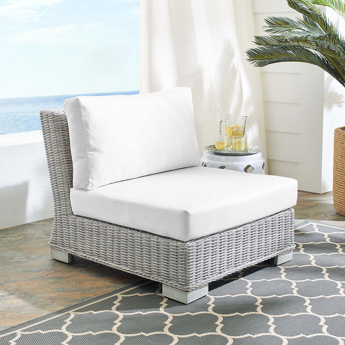 Conway Sunbrella® Outdoor Patio Wicker Rattan Armless Chair - view 11
