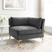 Modway Ardent Performance Velvet Corner Chair - Luxe Glam Deco Style for Modern Living Space Comfort - Product Image 6