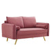 Revive Performance Velvet Loveseat Dusty Rose EEI-3989-DUS