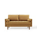 Modway Valour Mid-Century Modern Loveseat in Stain-Resistant Velvet with Bolster... Living Room Furniture - Lifestyle View