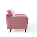 Modway Valour Mid-Century Modern Loveseat in Stain-Resistant Velvet with Bolster Pillows... Living Room Furniture - View 11