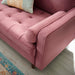 Modway Valour Mid-Century Modern Loveseat in Stain-Resistant Velvet with Bolster Pillows... Living Room Furniture - View 15
