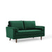 Modway Valour Mid-Century Modern Loveseat in Stain-Resistant Velvet with Bolster Pillows... Living Room Furniture - View 17