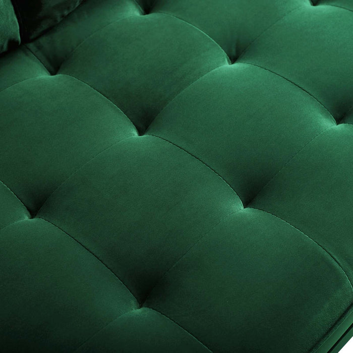 Modway Valour Mid-Century Modern Loveseat in Stain-Resistant Velvet with Bolster Pillows... Living Room Furniture - View 22