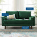 Modway Valour Mid-Century Modern Loveseat in Stain-Resistant Velvet with Bolster Pillows... Living Room Furniture - View 24
