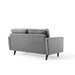 Modway Valour Mid-Century Modern Loveseat in Stain-Resistant Velvet with Bolster Pillows... Living Room Furniture - View 28