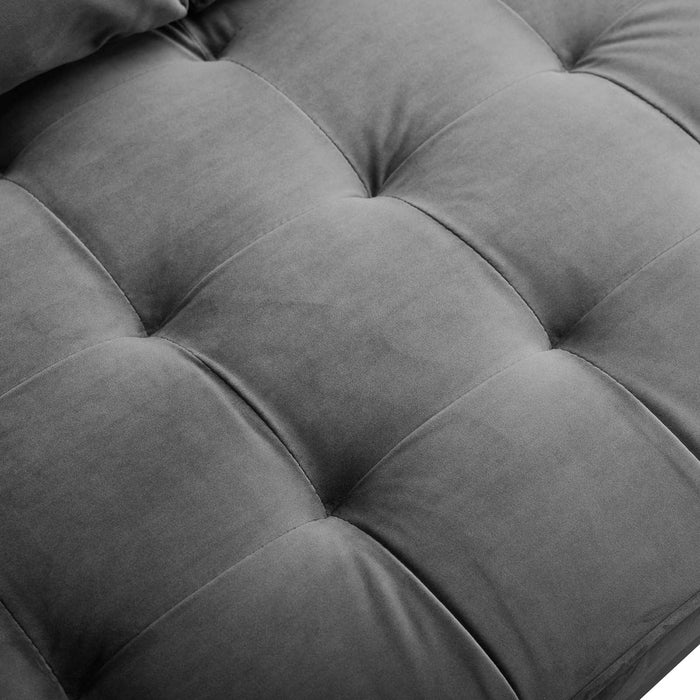 Modway Valour Mid-Century Modern Loveseat in Stain-Resistant Velvet with Bolster Pillows... Living Room Furniture - View 30