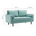 Modway Valour Mid-Century Modern Loveseat in Stain-Resistant Velvet with Bolster Pillows... Living Room Furniture - View 34
