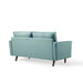 Modway Valour Mid-Century Modern Loveseat in Stain-Resistant Velvet with Bolster Pillows... Living Room Furniture - View 36