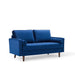 Modway Valour Mid-Century Modern Loveseat in Stain-Resistant Velvet with Bolster Pillows... Living Room Furniture - View 72