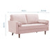 Modway Valour Mid-Century Modern Loveseat in Stain-Resistant Velvet with Bolster Pillows... Living Room Furniture - View 49