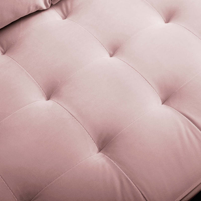 Modway Valour Mid-Century Modern Loveseat in Stain-Resistant Velvet with Bolster Pillows... Living Room Furniture - View 53