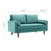 Modway Valour Mid-Century Modern Loveseat in Stain-Resistant Velvet with Bolster Pillows... Living Room Furniture - View 57