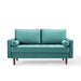 Modway Valour Mid-Century Modern Loveseat in Stain-Resistant Velvet with Bolster Pillows... Living Room Furniture - View 60