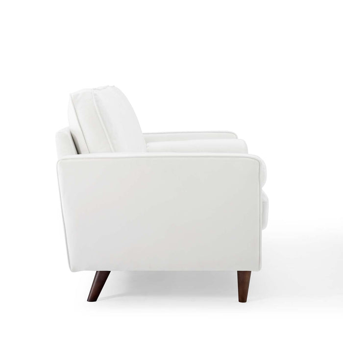 Modway Valour Mid-Century Modern Loveseat in Stain-Resistant Velvet with Bolster Pillows... Living Room Furniture - View 66