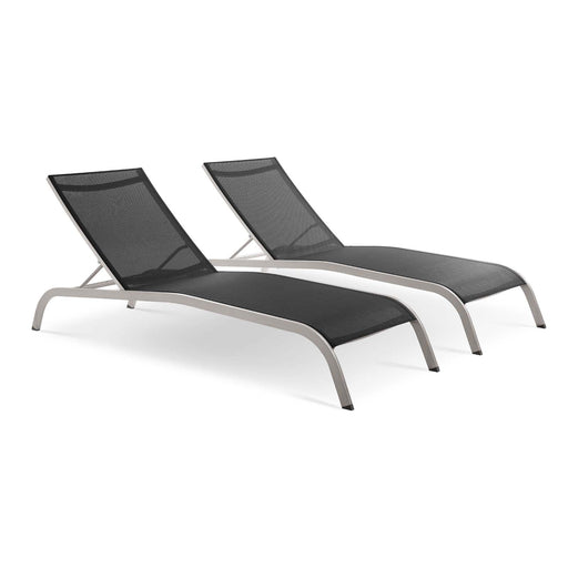 Savannah Outdoor Patio Mesh Chaise Lounge Set of 2 - alternate angle view