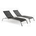 Savannah Outdoor Patio Mesh Chaise Lounge Set of 2 - alternate angle view