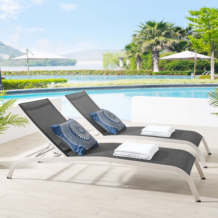 Savannah Outdoor Patio Mesh Chaise Lounge Set of 2 - Modway \outdoor\chaise lounges