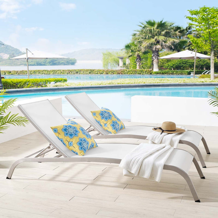Savannah Outdoor Patio Mesh Chaise Lounge Set of 2 - view 11