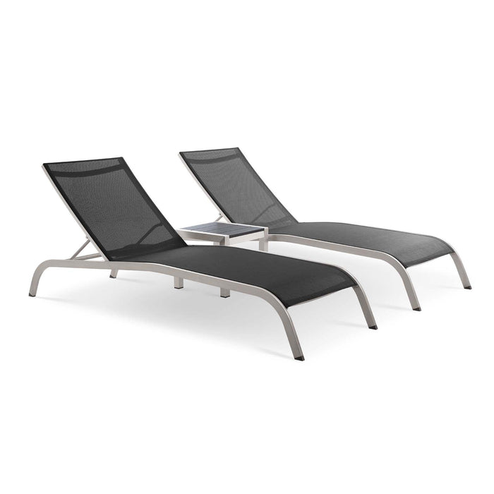 Savannah 3 Piece Outdoor Patio Mesh Set - alternate angle view