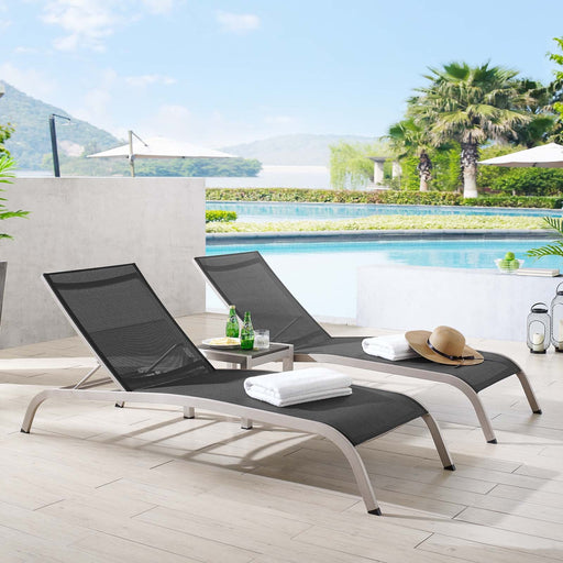 Savannah 3 Piece Outdoor Patio Mesh Set - Modway \outdoor\chaise lounges