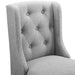 Baronet Upholstered Fabric Counter Bar Stool Set of 2 Light Gray