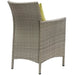 Conduit Outdoor Wicker Rattan Dining Armchair Set of 2 Light Gray Peridot