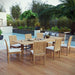 Marina 9 Piece Outdoor Patio Teak Dining Set outdoor patio dining set