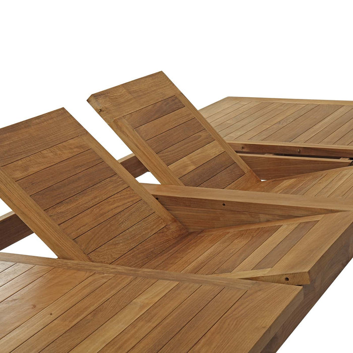 Marina 9 Piece Outdoor Patio Teak Dining Set outdoor patio dining set seating detail