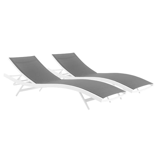 Glimpse Outdoor Patio Mesh Chaise Lounge Set of 2 - alternate angle view