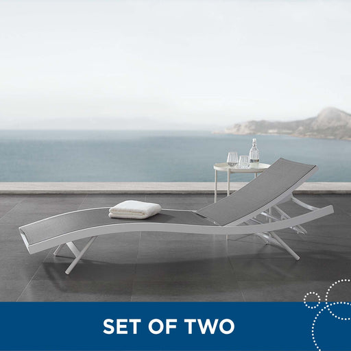 Glimpse Outdoor Patio Mesh Chaise Lounge Set of 2 - Modway \outdoor\chaise lounges