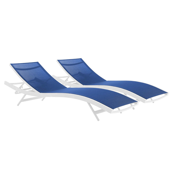 Glimpse Outdoor Patio Mesh Chaise Lounge Set of 2 - view 7