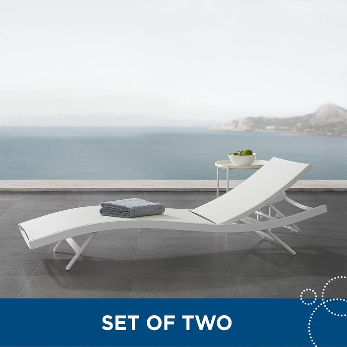 Glimpse Outdoor Patio Mesh Chaise Lounge Set of 2 - view 14