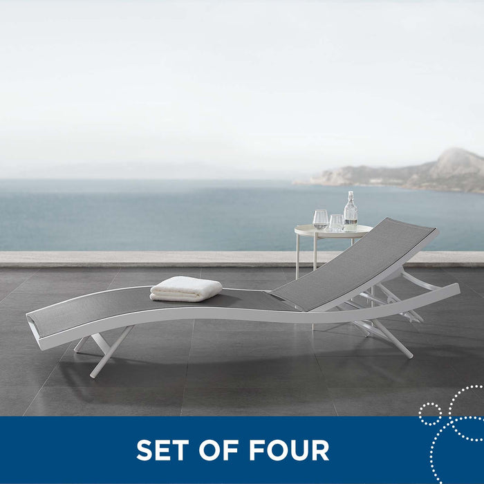 Glimpse Outdoor Patio Mesh Chaise Lounge Set of 4 - Modway \outdoor\chaise lounges