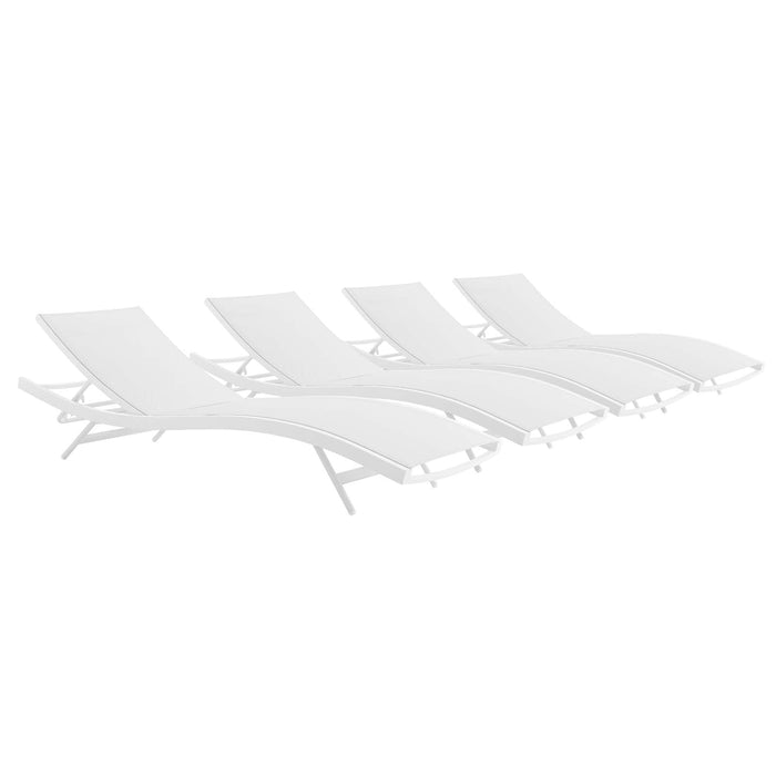 Glimpse Outdoor Patio Mesh Chaise Lounge Set of 4 - view 15