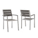 Shore Outdoor Patio Aluminum Dining Armchair Set of 2 - alternate angle view
