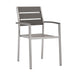 Shore Outdoor Patio Aluminum Dining Armchair Set of 2 - detail close-up