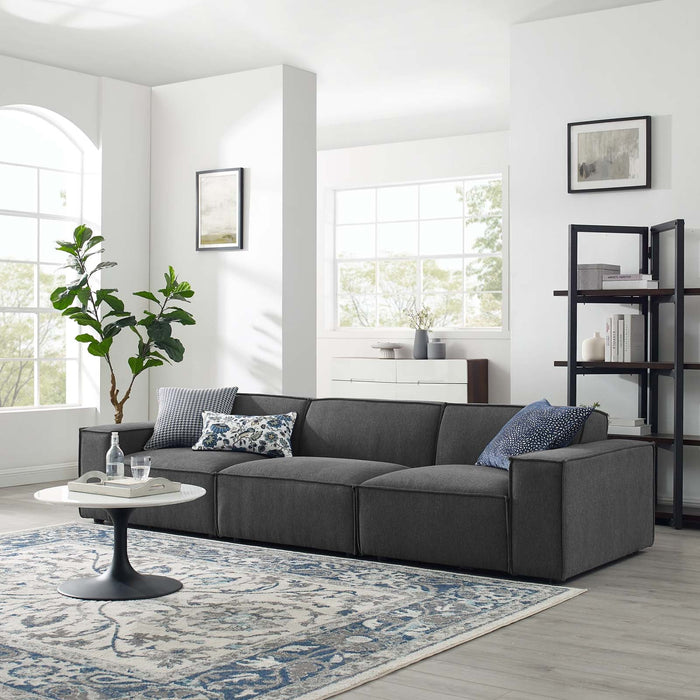 Restore 3-Piece Upholstered Sectional Sofa with French Piping & Pocket Coil Seating for Luxe Comfort