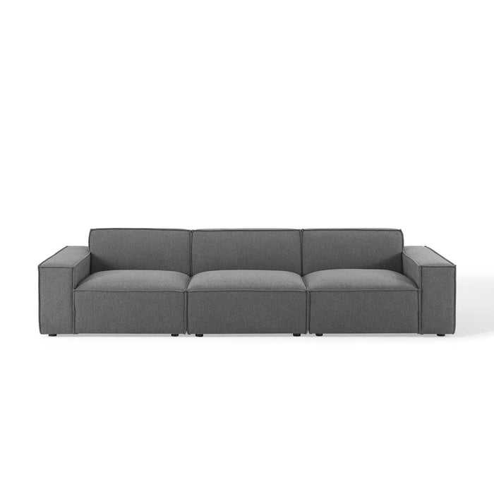 Restore 3-Piece Upholstered Sectional Sofa with French Piping & Pocket Coil Seating for Luxe Comfort