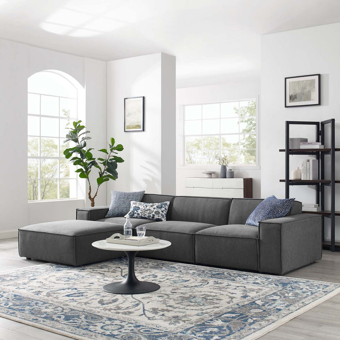 Restore 4-Piece Upholstered Sectional Sofa with Pocket Coil Cushions and Modular Design for Comfort