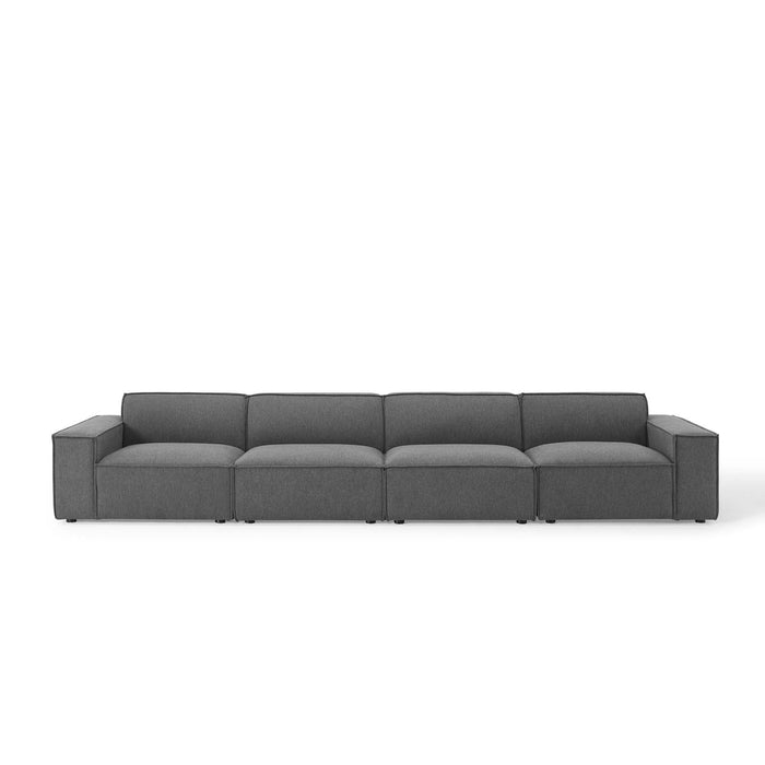 Restore 4-Piece Sectional Sofa - Luxurious Upholstered Design with Modular Connectors and Piping