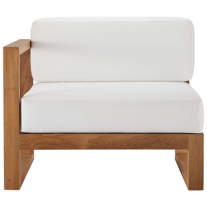 Upland Outdoor Patio Teak Wood Left-Arm Chair - view 6