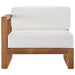 Upland Outdoor Patio Teak Wood Left-Arm Chair - view 6