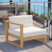 Upland Outdoor Patio Teak Wood Left-Arm Chair - Modway \outdoor\sofas & sectionals